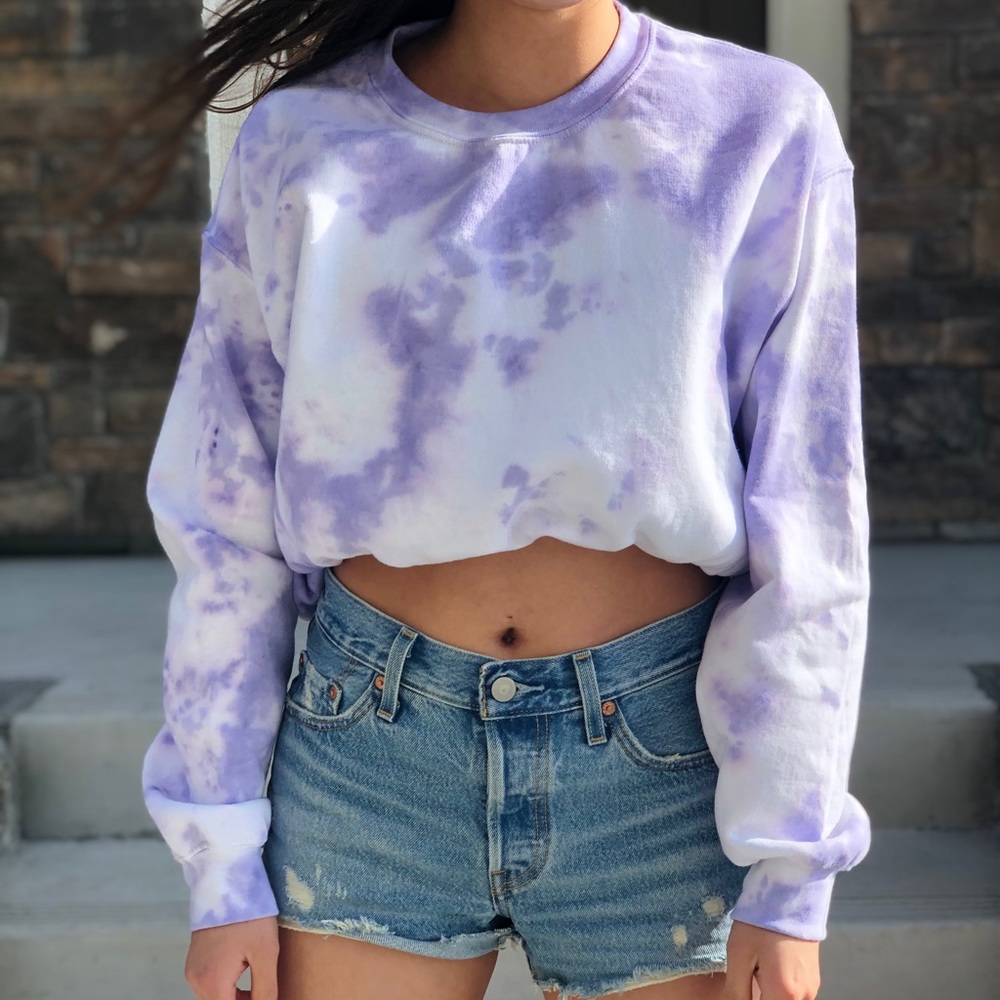 Lavender Tie Dye Crewneck